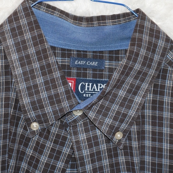 Chaps easy care Men's dress shirt size Large - Picture 2 of 4